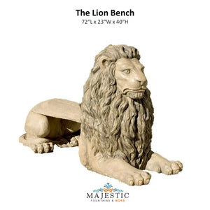 Lion Bench - Majestic Fountains and More