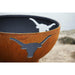 Long Horn by Fire Pit Art - Majestic Fountains