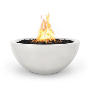 TOP Fires Luna Round Fire Pit in GFRC Concrete by The Outdoor Plus - Majestic Fountains