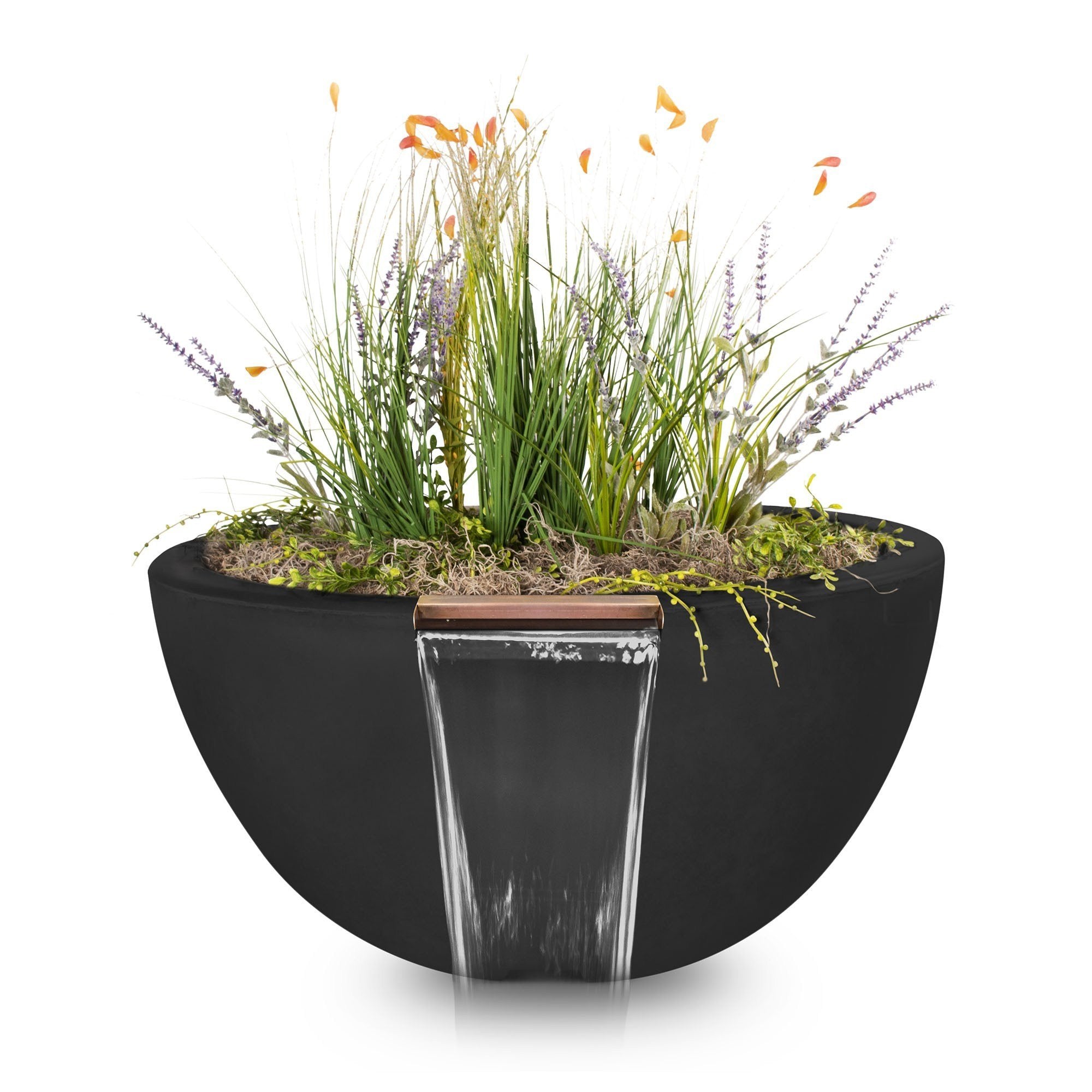 TOP Fires Luna Planter & Water Bowl in GFRC Concrete by The Outdoor Plus - Majestic Fountains