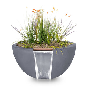 TOP Fires Luna Planter & Water Bowl in GFRC Concrete by The Outdoor Plus - Majestic Fountains