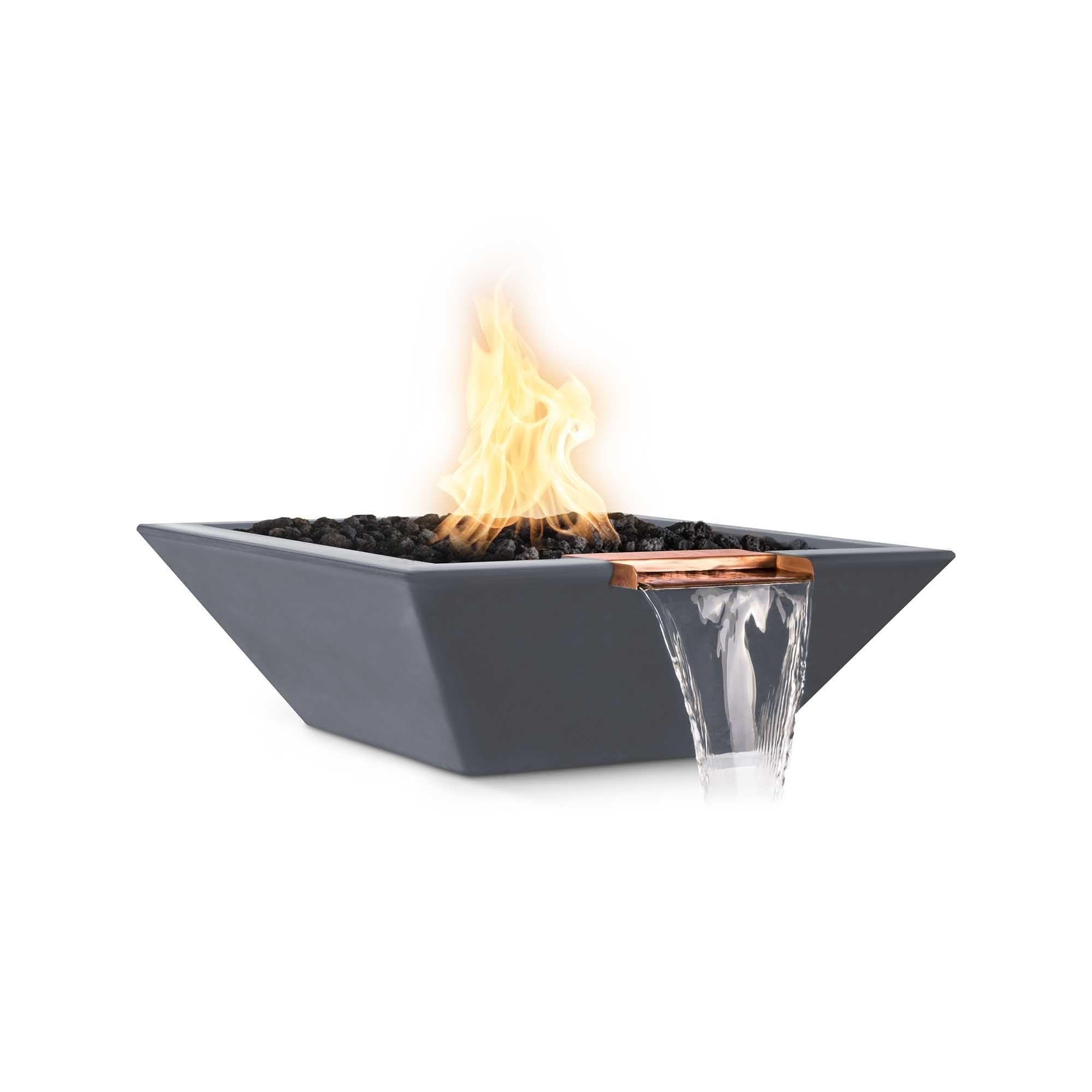 The Outdoor Plus Maya Fire & Water Bowl in GFRC Concrete