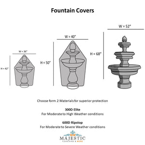 MF Fountain Covers in 3 Sizes - Majestic Fountains and More