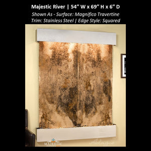 Adagio Majestic River 69"H x 54"W - Indoor Wall Fountain - Majestic Fountains