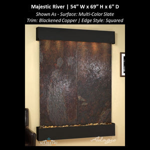 Adagio Majestic River 69"H x 54"W - Indoor Wall Fountain - Majestic Fountains