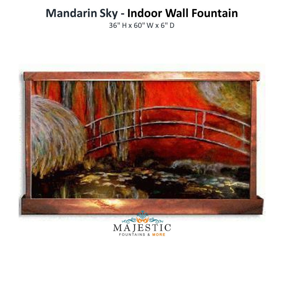 Harvey Gallery Mandarin Sky - Indoor Wall Fountain - Majestic Fountains
