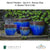 Marcel Planters - Set of 4 - Bronze Blue in Glazed Terra Cotta By Campania - Majestic fountains and More