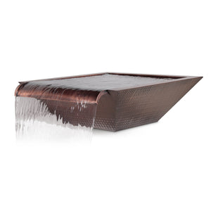TOP Fires Maya Wide Spillway Water Bowl in Copper by The Outdoor Plus - Majestic Fountains