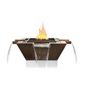 TOP Fires Maya 4-Way Fire & Water Bowl in Copper  by The Outdoor Plus - Majestic Fountains