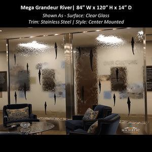 Adagio Mega Grandeur River 10ft High - Center Mounted 120"H x 84"W- Indoor Floor Fountain - Majestic Fountains