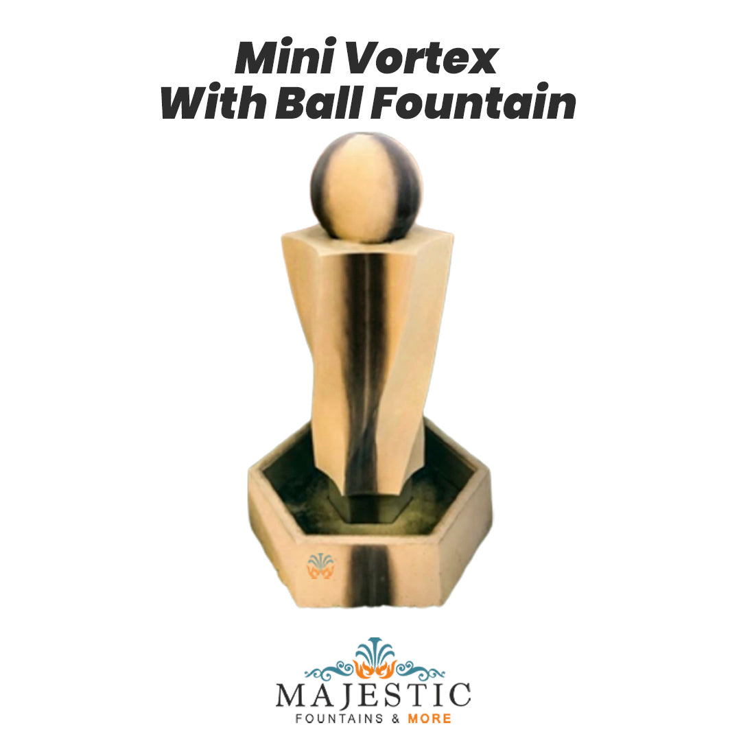 Mini Vortex With Ball Fountain -Outdoor Fountain - Majestic Fountains