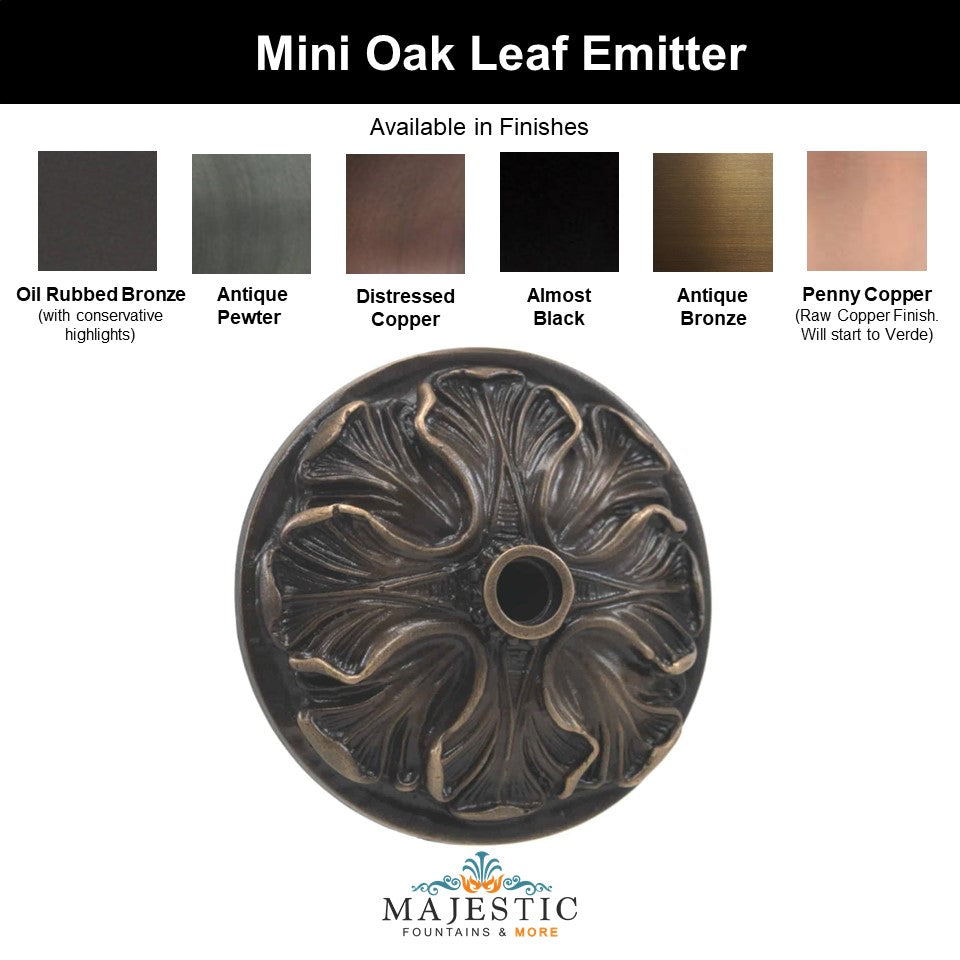 Mini Oak Leaf Emitter - Majestic Fountains