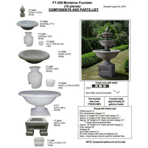 Monteros Fountain in Cast Stone by Campania International FT-269 - Majestic Fountains