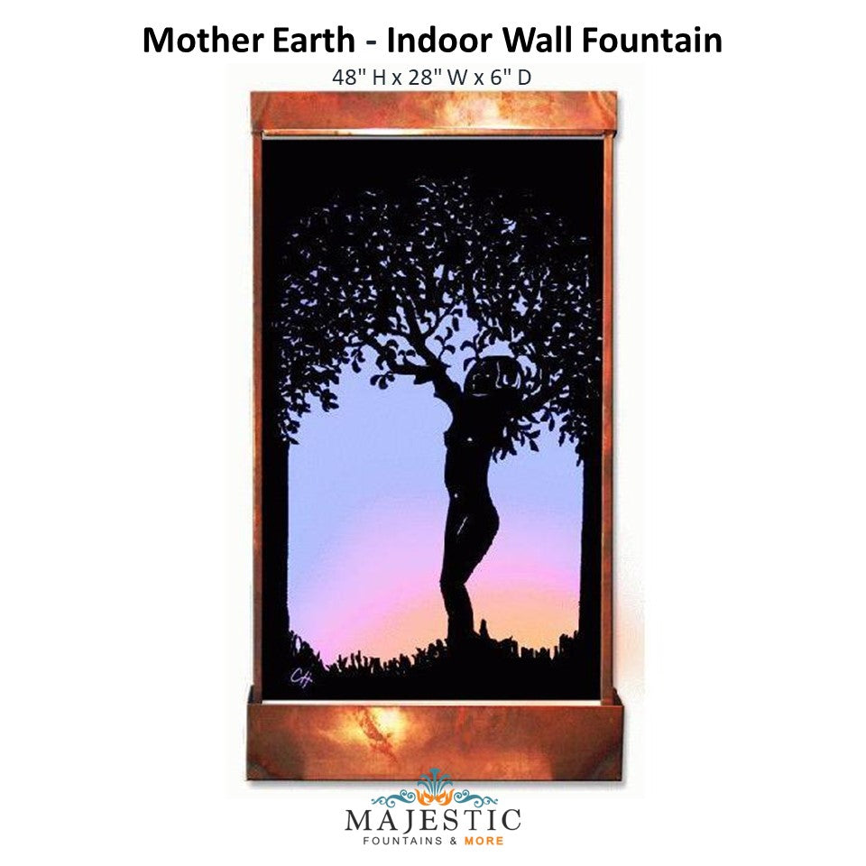 Harvey Gallery Mother Earth - Indoor Wall Fountain - Majestic Fountains