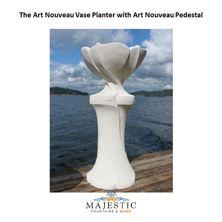 Art Nouveau Vase Planter in Dry Cast Sandstone