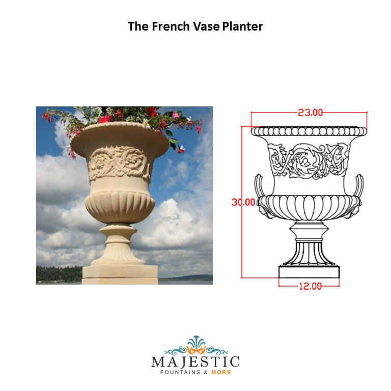 NB French Planter in GFRC - Majestic Fountains and More.