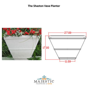 NB Shaston Vase Planter in GFRC - Majestic Fountains and More.