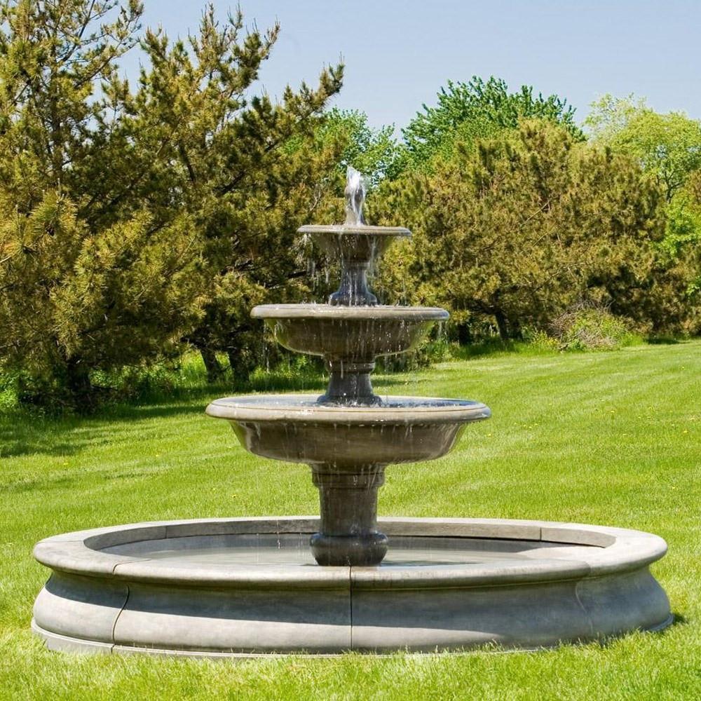 Newport Fountain in Cast Stone by Campania International FT-0124 - Majestic Fountains