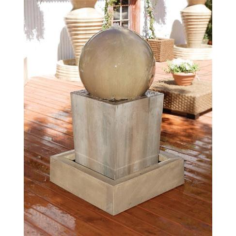 Obtuse Fountain  With Ball -Outdoor Fountain - Majestic Fountains