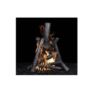 TOP Fires 24" High Steel Fire Pits Logs Ornament - by The Outdoor Plus - Majestic Fountains
