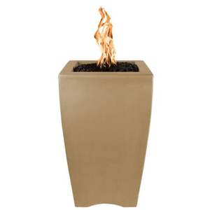 TOP Fires Baston Fire Pillar in GFRC Concrete by The Outdoor Plus - Majestic Fountains