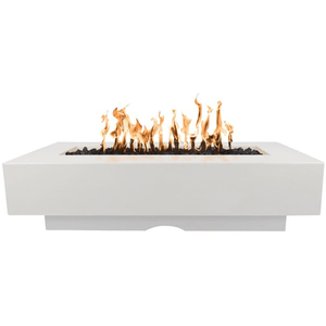 TOP Fires Del Mar Rectangle Fire Pit in GFRC Concrete Fire Pit by The Outdoor Plus - Majestic Fountains