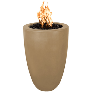 TOP Fires Castillo Fire Pillar in GFRC Concrete by The Outdoor Plus - Majestic Fountains