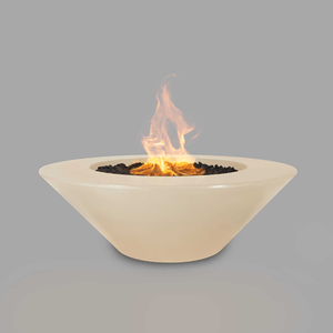 TOP Fires Cazo Round Fire Pit in GFRC Concrete by The Outdoor Plus - Majestic Fountains