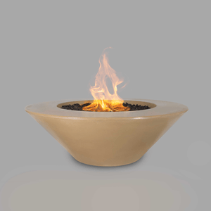 TOP Fires Cazo Round Fire Pit in GFRC Concrete by The Outdoor Plus - Majestic Fountains