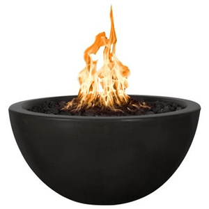 TOP Fires Luna Round Fire Bowl in GFRC Concrete by The Outdoor Plus - Majestic Fountains