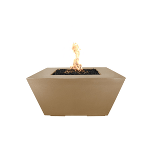 TOP Fires Redan Square Fire Pit in GFRC Concrete by The Outdoor Plus - Majestic Fountains