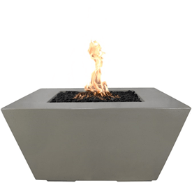 TOP Fires Redan Square Fire Pit in GFRC Concrete by The Outdoor Plus - Majestic Fountains