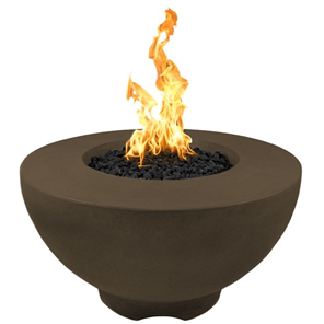 TOP Fires Sienna Round Fire Pit in GFRC Concrete by The Outdoor Plus - Majestic Fountains