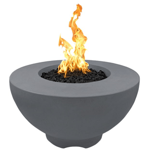 TOP Fires Sienna Round Fire Pit in GFRC Concrete by The Outdoor Plus - Majestic Fountains