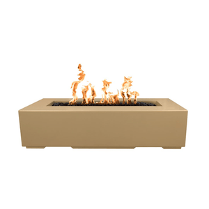 TOP Fires Regal Rectangle Fire Pit in GFRC Concrete by The Outdoor Plus - Majestic Fountains
