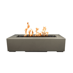 TOP Fires Regal Rectangle Fire Pit in GFRC Concrete by The Outdoor Plus - Majestic Fountains