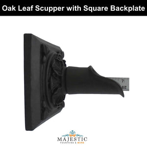 Oak Leaf Scupper with Square Backplate - Majestic Fountains