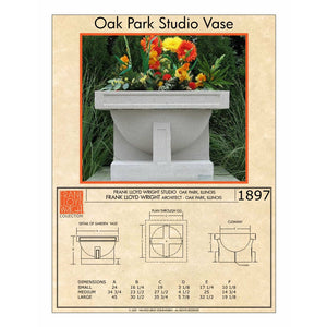 Frank Lloyd Wright - Oak Park Studio Vase Planter - Majestic Fountains