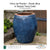 Olive Jar Rustic Blue Planter in Glazed Terra Cotta By Campania - Majestic Fountains and More