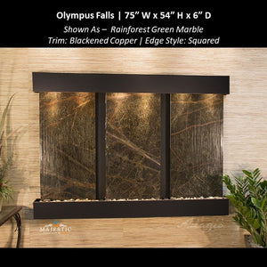 Adagio Olympus Falls - 3 Panel 54"H x 75"W - Indoor Wall Fountain - Majestic Fountains