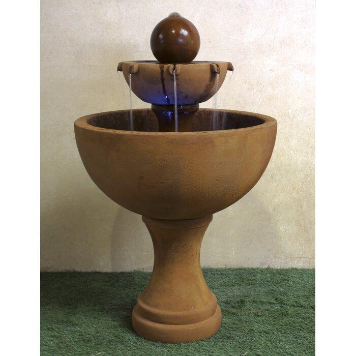 Orbis Concrete 2 Tier Outdoor Fountain - Majestic Fountains