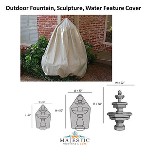 Outdoor Fountain, Sculpture, Water Feature Cover - Majestic Fountains and More