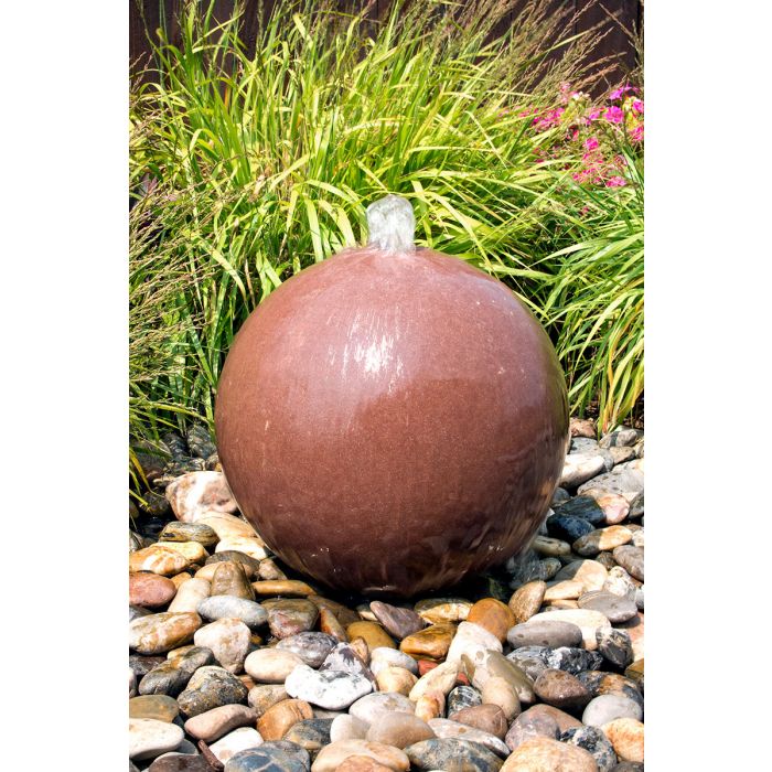 Red Sand Stone - Sphere Fountain Kit - Choose from  multiple sizes - Majestic Fountains