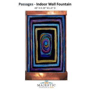Harvey Gallery Passages - Indoor Wall Fountain - Majestic Fountains