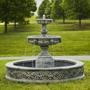 Parisienne Two Tier Fountain in Cast Stone by Campania International FT-184 - Majestic Fountains