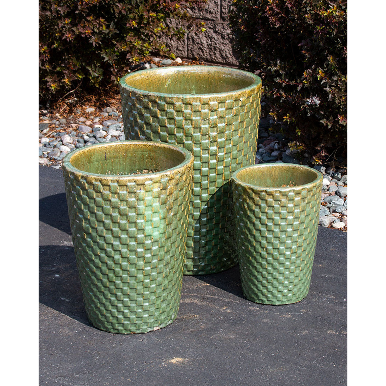 Pickle Green Weave Tivoli Single Vase Fountain Kit - FNT40111 - Majestic Fountains and More