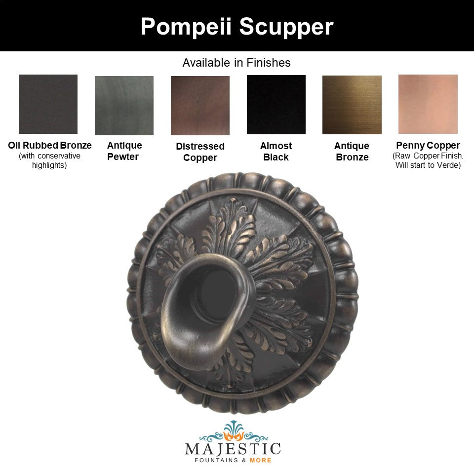 Pompeii Scupper - Majestic Fountains