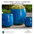 Potrero Planters - Set of 3 - Cerulean Blue in Glazed Terra Cotta By Campania - Majestic Fountains and More