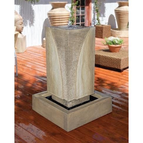 Ribbed Monolith Fountain - Outdoor Fountain - Majestic Fountains