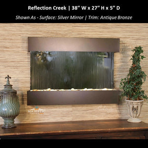 Adagio Reflection Creek 27"H x 38"W- Indoor Wall Fountain - Majestic Fountains